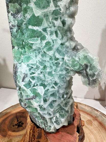 Mint-green sugar fluorite