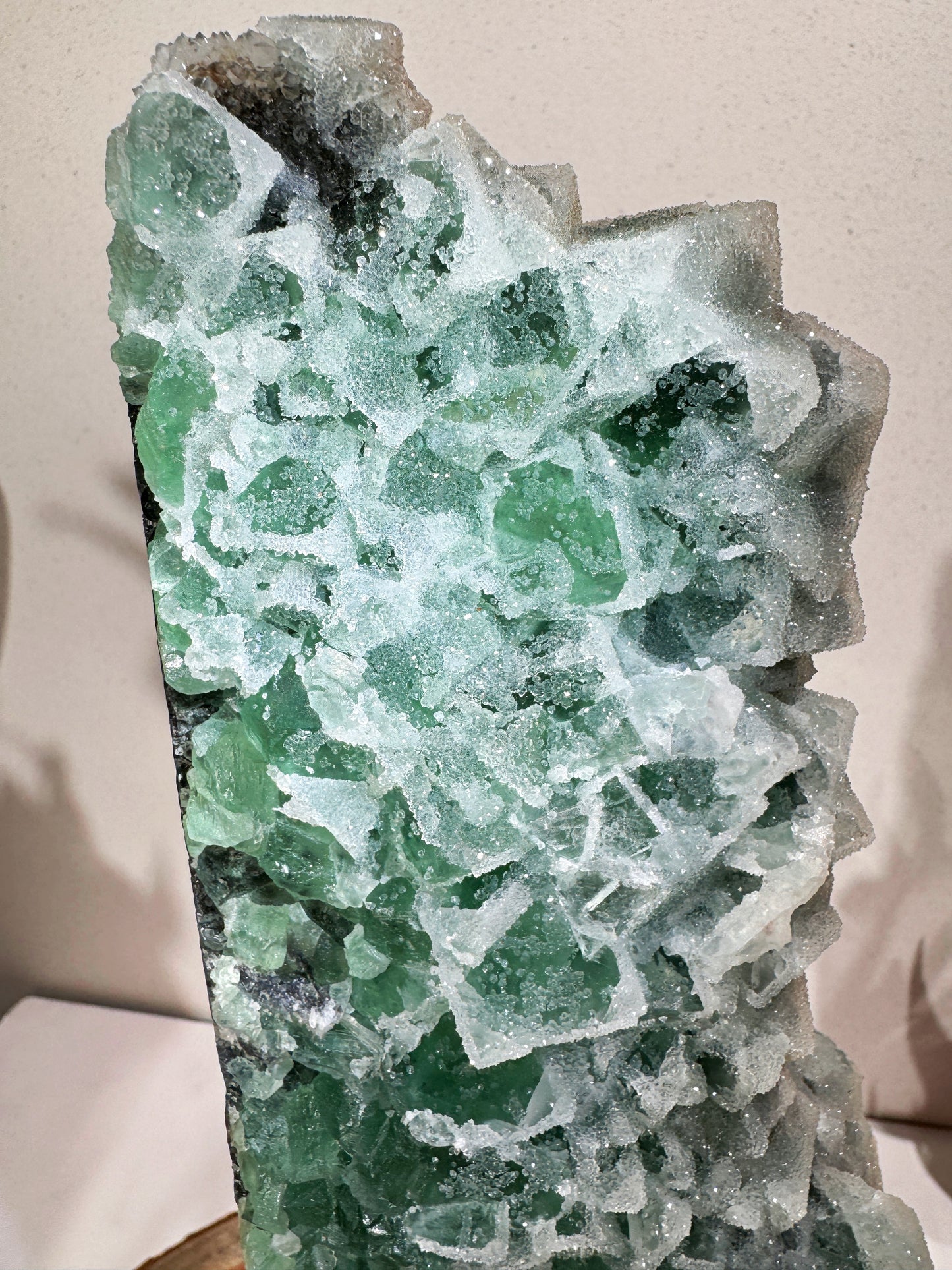 Mint-green sugar fluorite