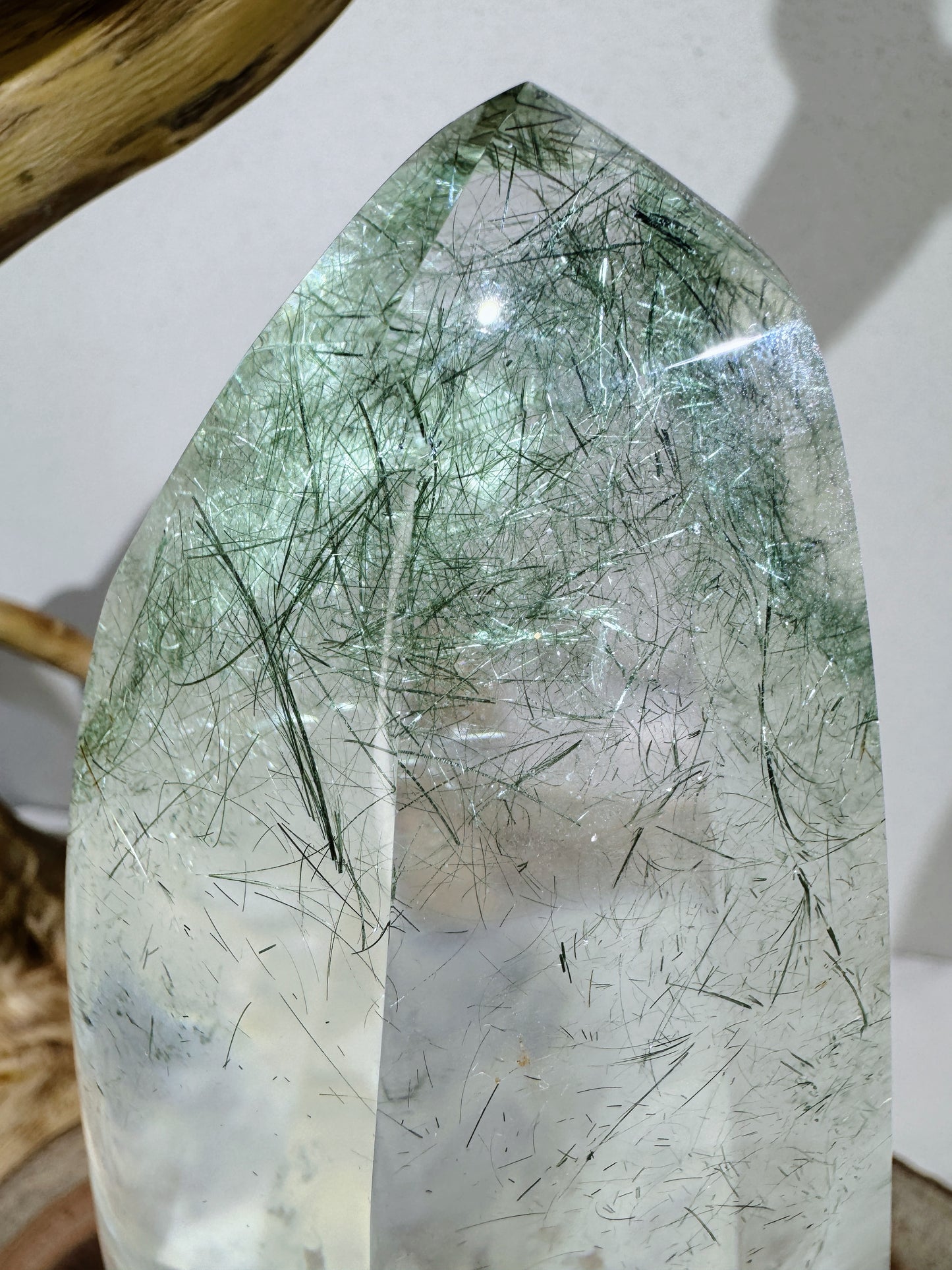 awesome green rutile quartz