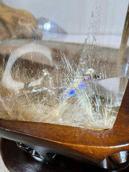 golden rutile with rainbow freeform