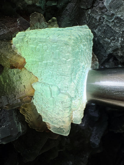 awesome unique green fluorite