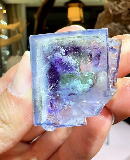 awesome colourful purple and green ygx fluorite