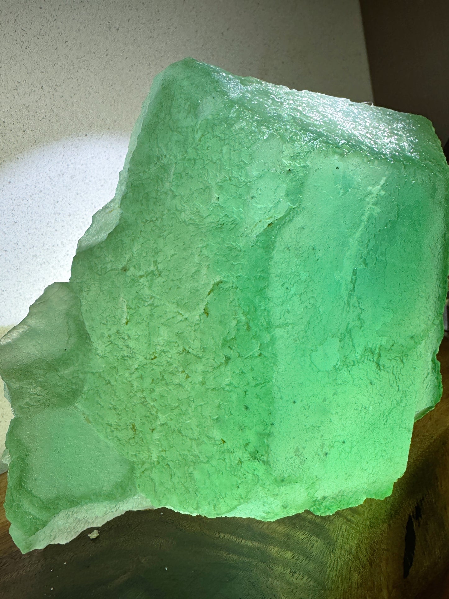 apple-green big fluorite cube