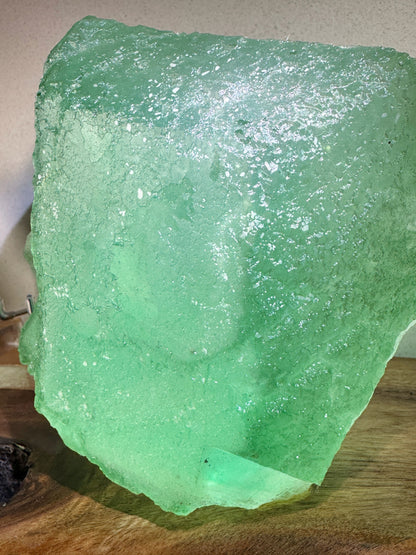 apple-green big fluorite cube